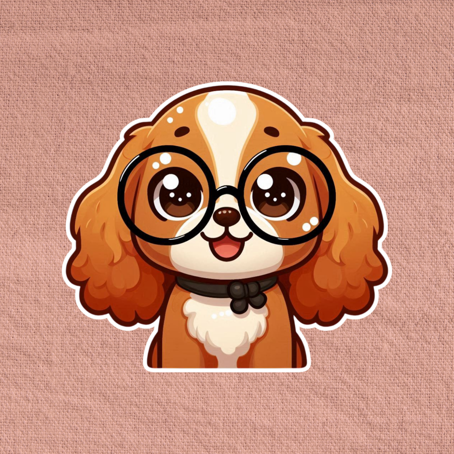 Cavapoo in glasses