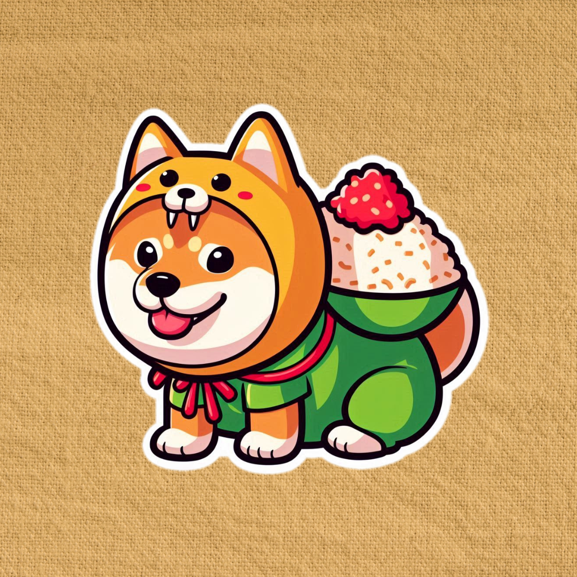 Nasi Lemak Costume Shiba Inu