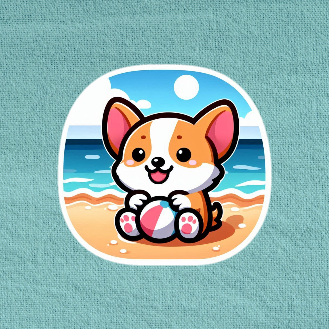 Beach Corgi