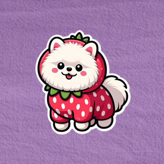 Strawberry Pomeranian - White Edition