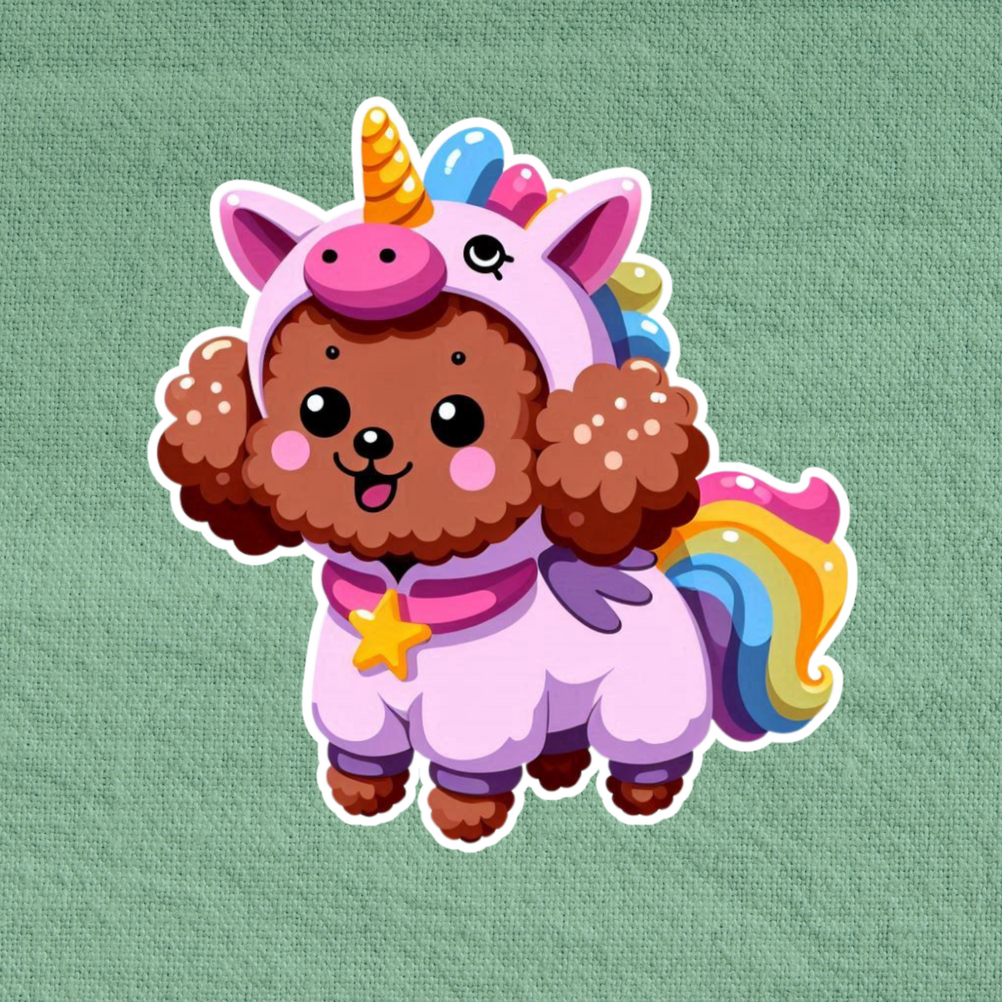 Unicorn Costume Poodle