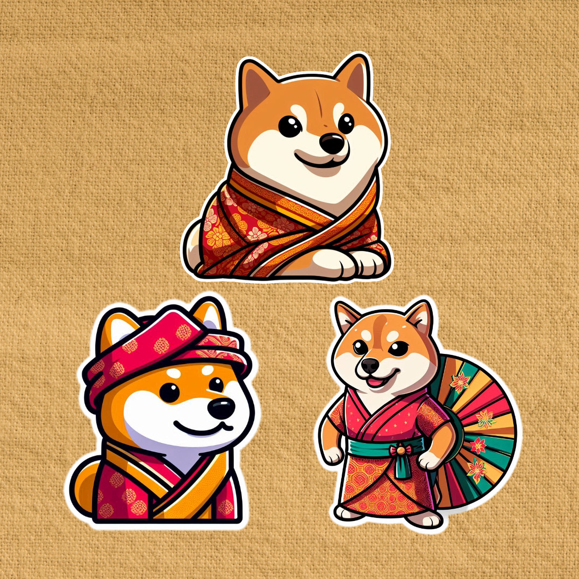 Shiba Inu in sarong