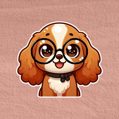 Cavapoo in glasses