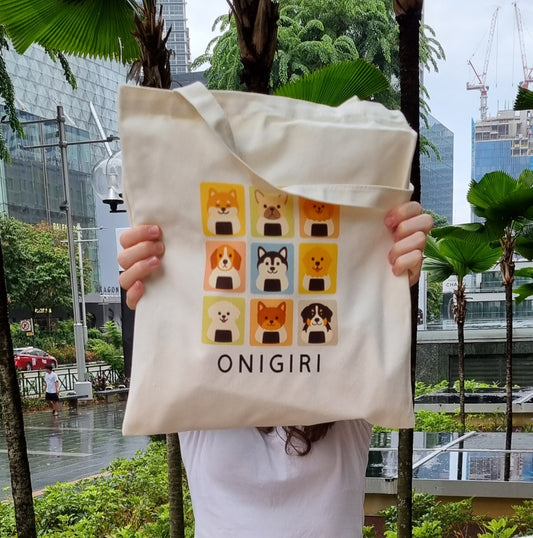 Adorable linen tote bag