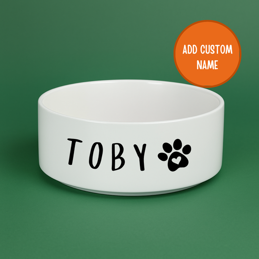 Food Bowl - Name & Paw