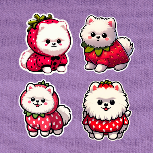 Strawberry Pomeranian - White Edition