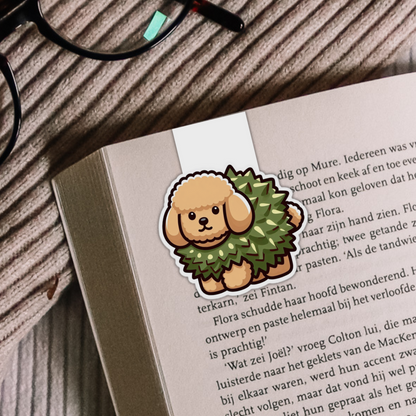 Poodle Magnetic Bookmark -  Cream Edition