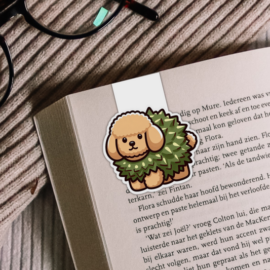Poodle Magnetic Bookmark -  Cream Edition