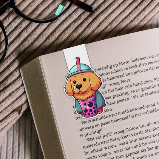Golden Retriever Magnetic Bookmark