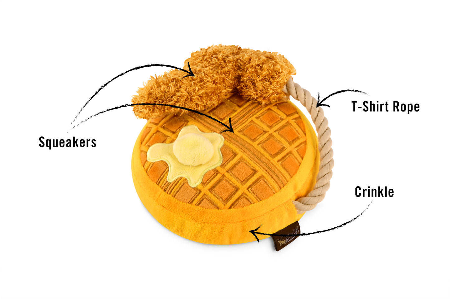 Chicken & Woofles Mini Plush Dog Toy - P.L.A.Y