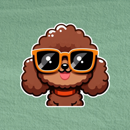 Poodle in glasses