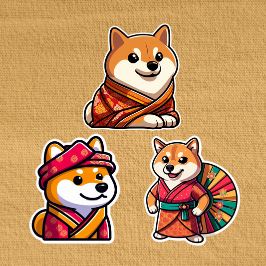 Shiba Inu in sarong
