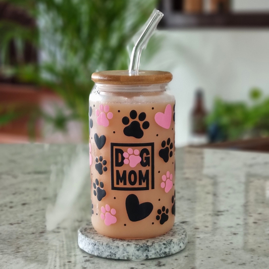 Glass Tumbler - Paw prints